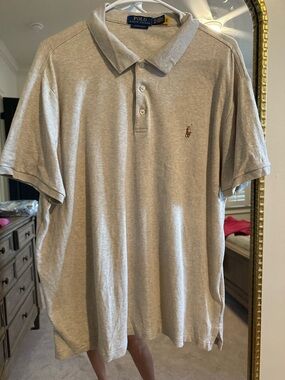 Like New Men’s XL Ralph Lauren Polo Shirt in Light Tan with Embroidered Pony